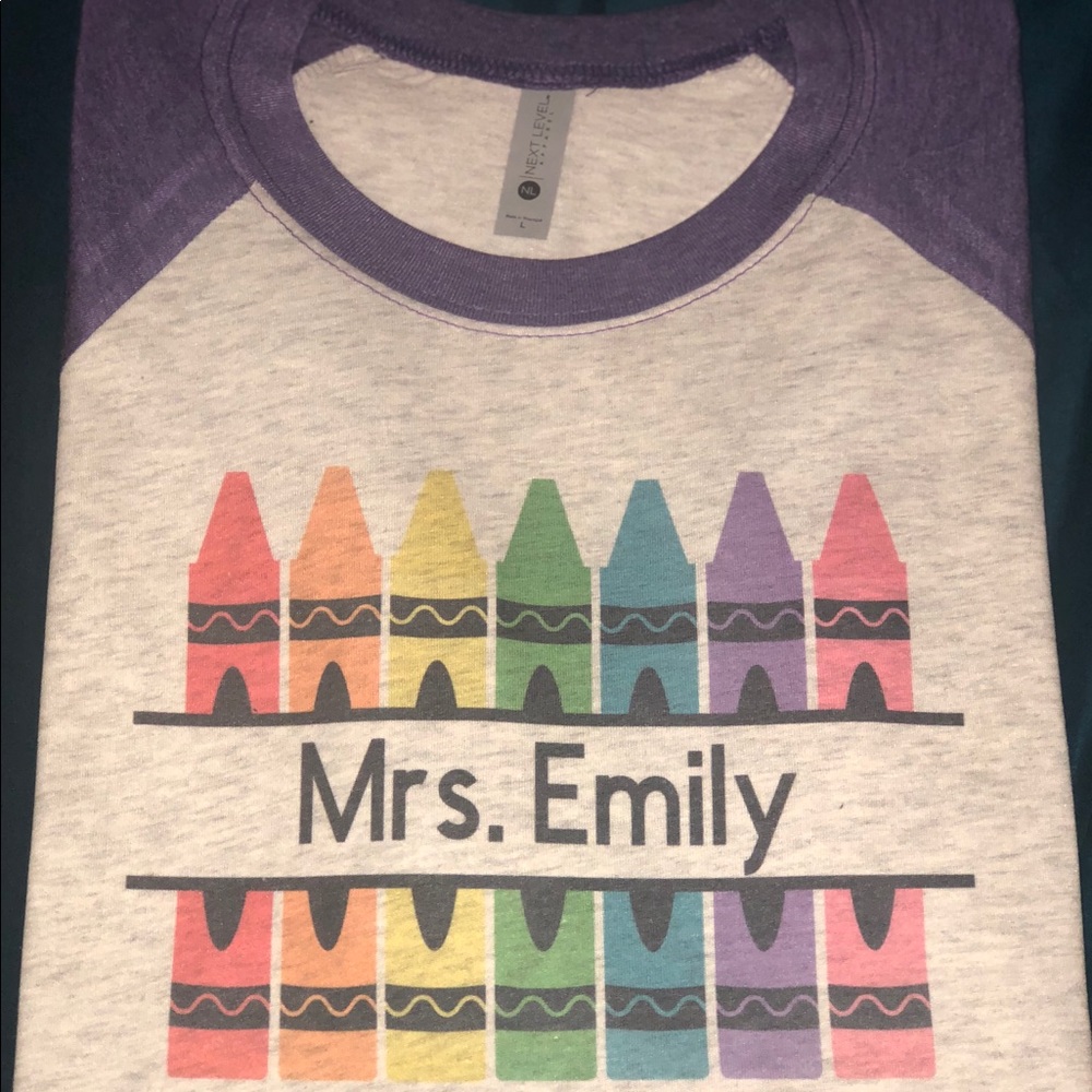 Teacher Crayon Raglan